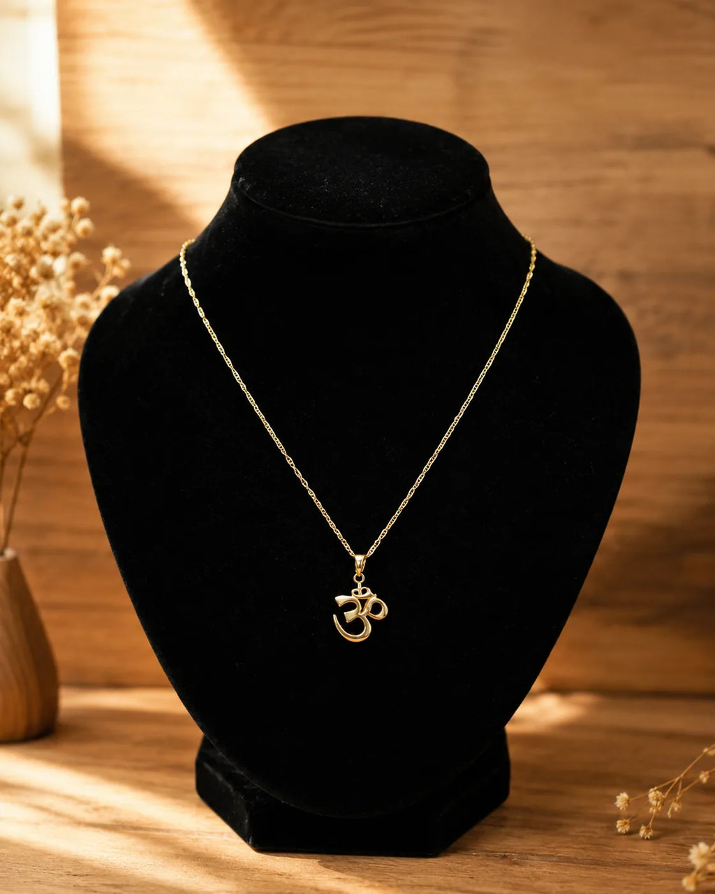 Golden Om Pendant Necklace - image 3