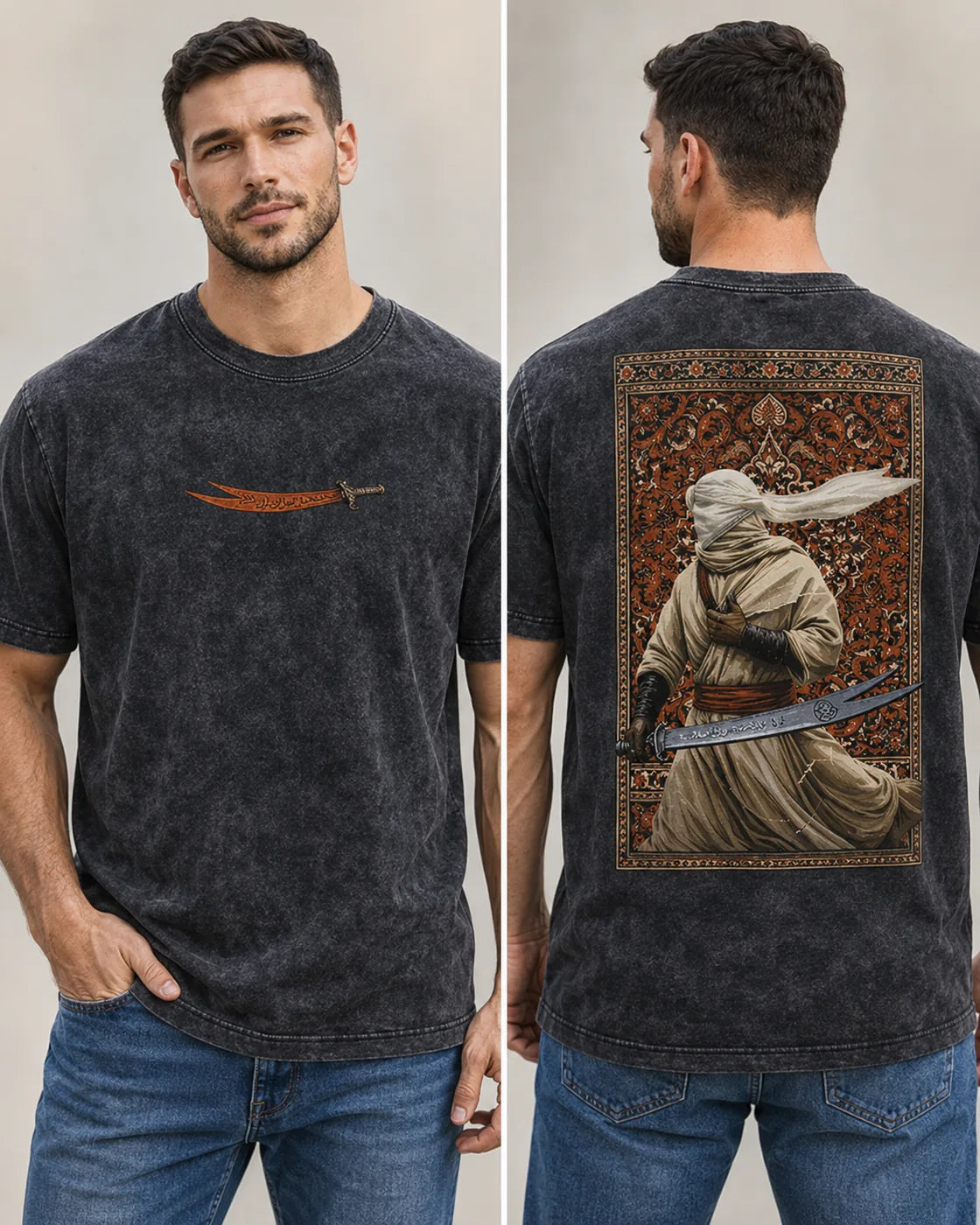 Desert Warrior Acid-Wash Graphic T-Shirt - image 5