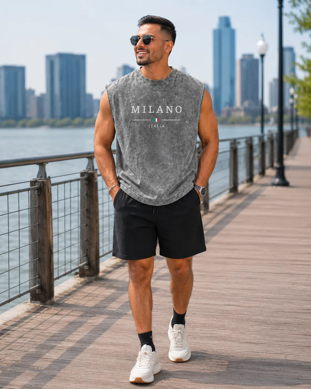 Milano Heritage Acid-Wash Sleeveless Tank - image 5