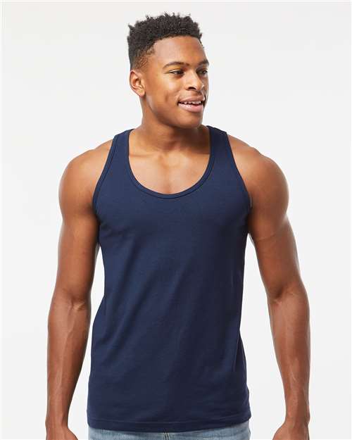 Custom Tultex Unisex Fine Jersey Tank Top - S105 blank garment in Navy