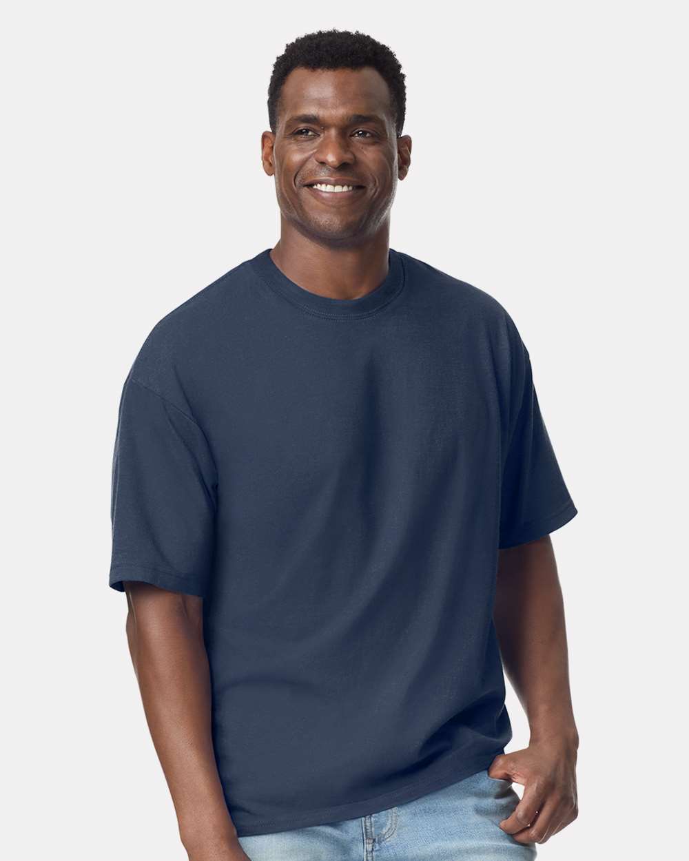 Custom Gildan 75000 Maxweight Hammer T-Shirt blank garment in Blue Dusk