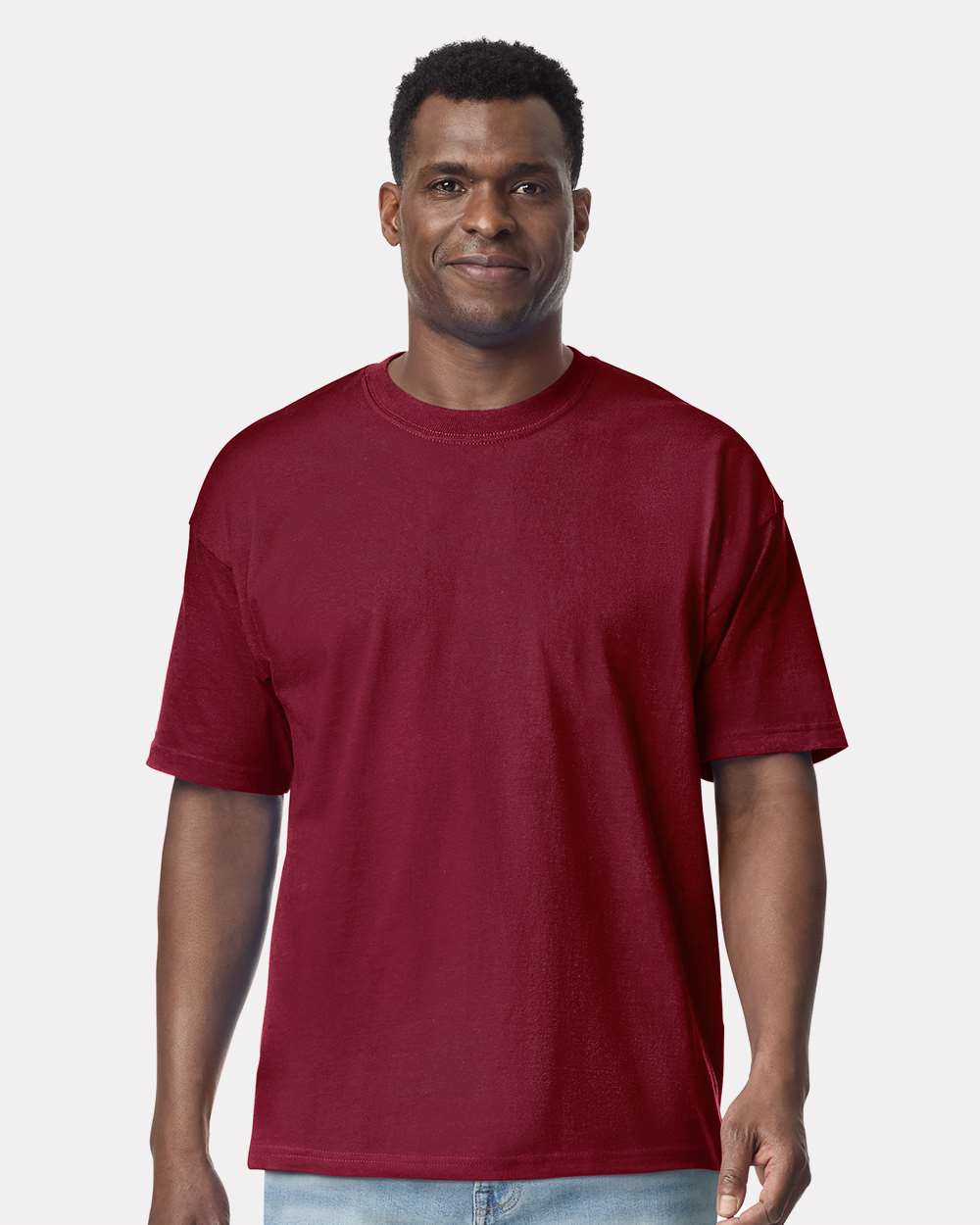 Custom Gildan 75000 Maxweight Hammer T-Shirt blank garment in Garnet