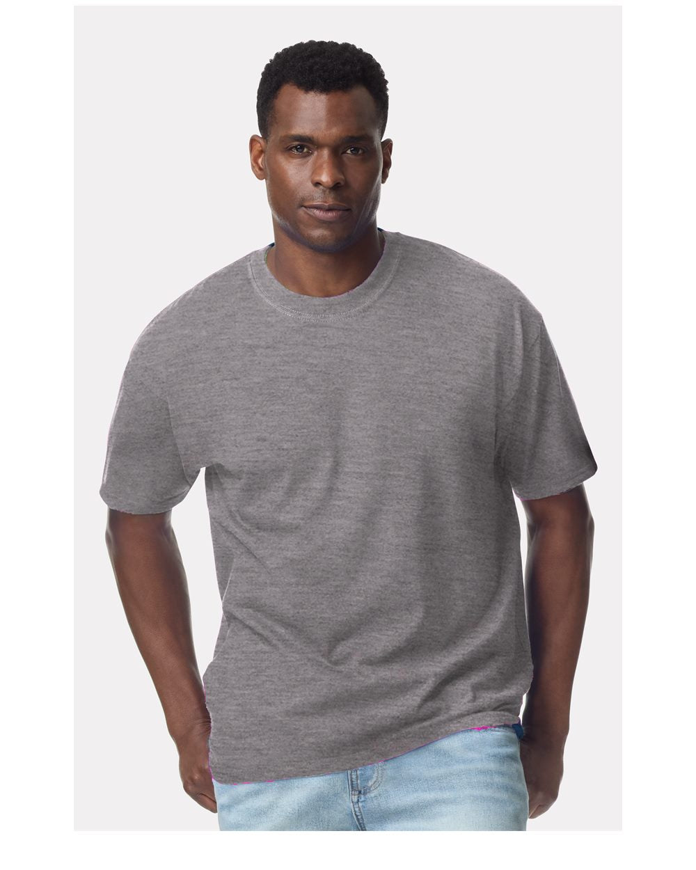Custom Gildan 75000 Maxweight Hammer T-Shirt blank garment in Graphite Heather