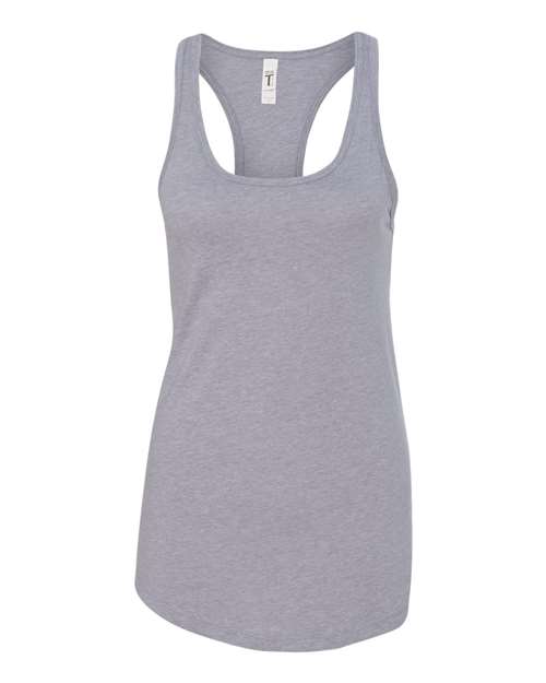 Custom Next Level 1533 - Women's Racerback Tank blank garment in Heather Gray