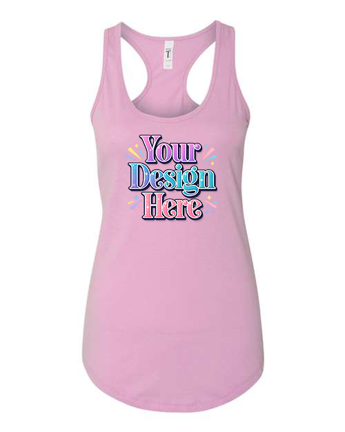 Custom Next Level 1533 - Women's Racerback Tank blank garment in Lilac