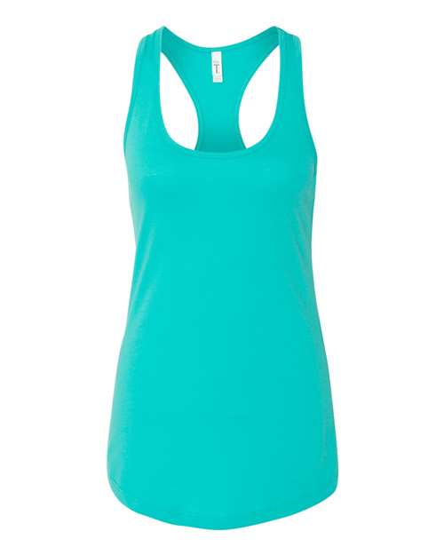 Custom Next Level 1533 - Women's Racerback Tank blank garment in Tahiti Blue