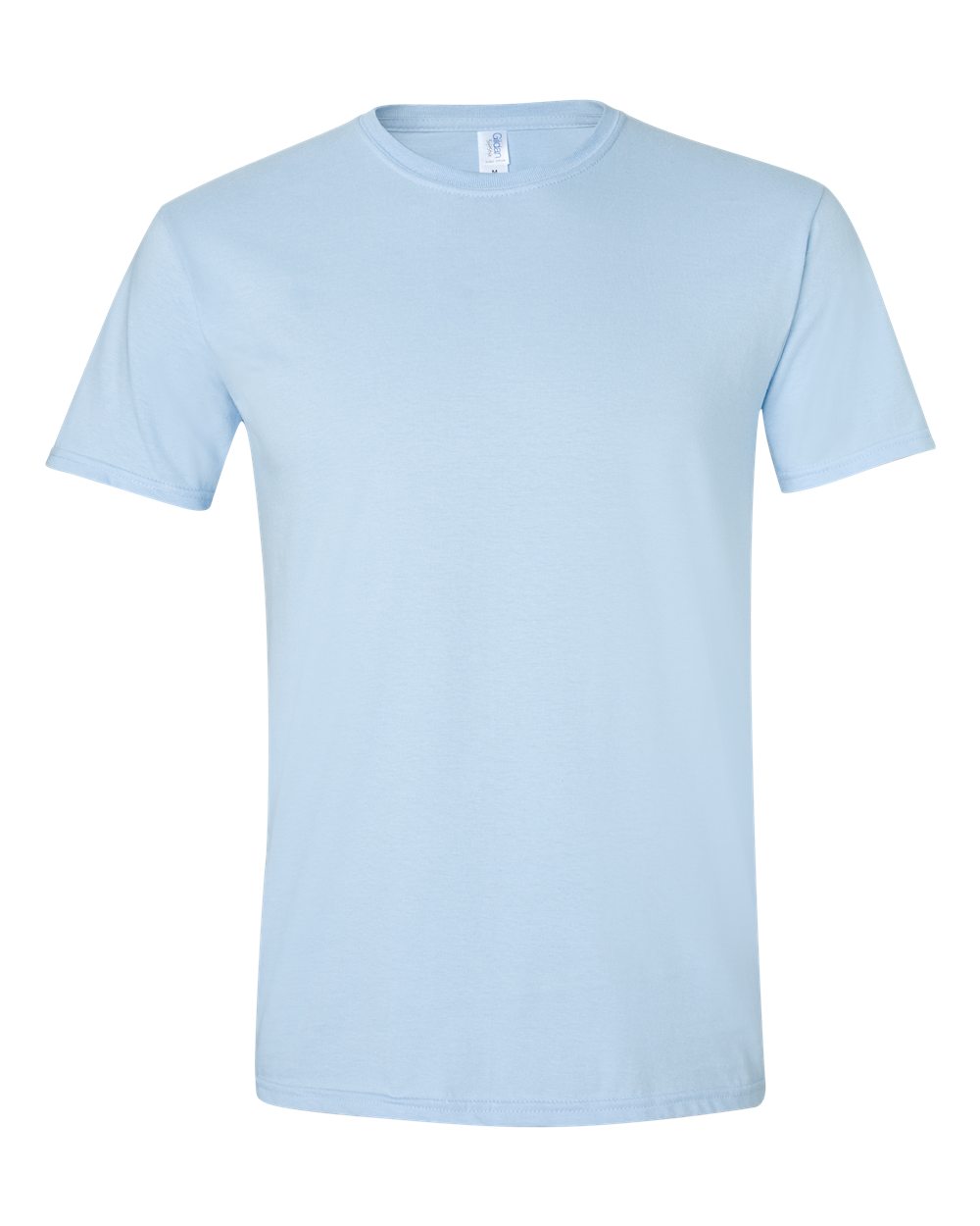 Custom Gildan 64000 T-Shirt blank garment in Light Blue