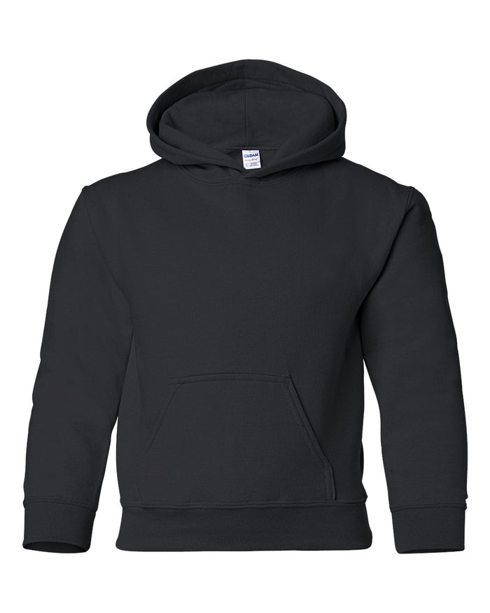 Custom Gildan 18500B Youth Hoodies blank garment in Black