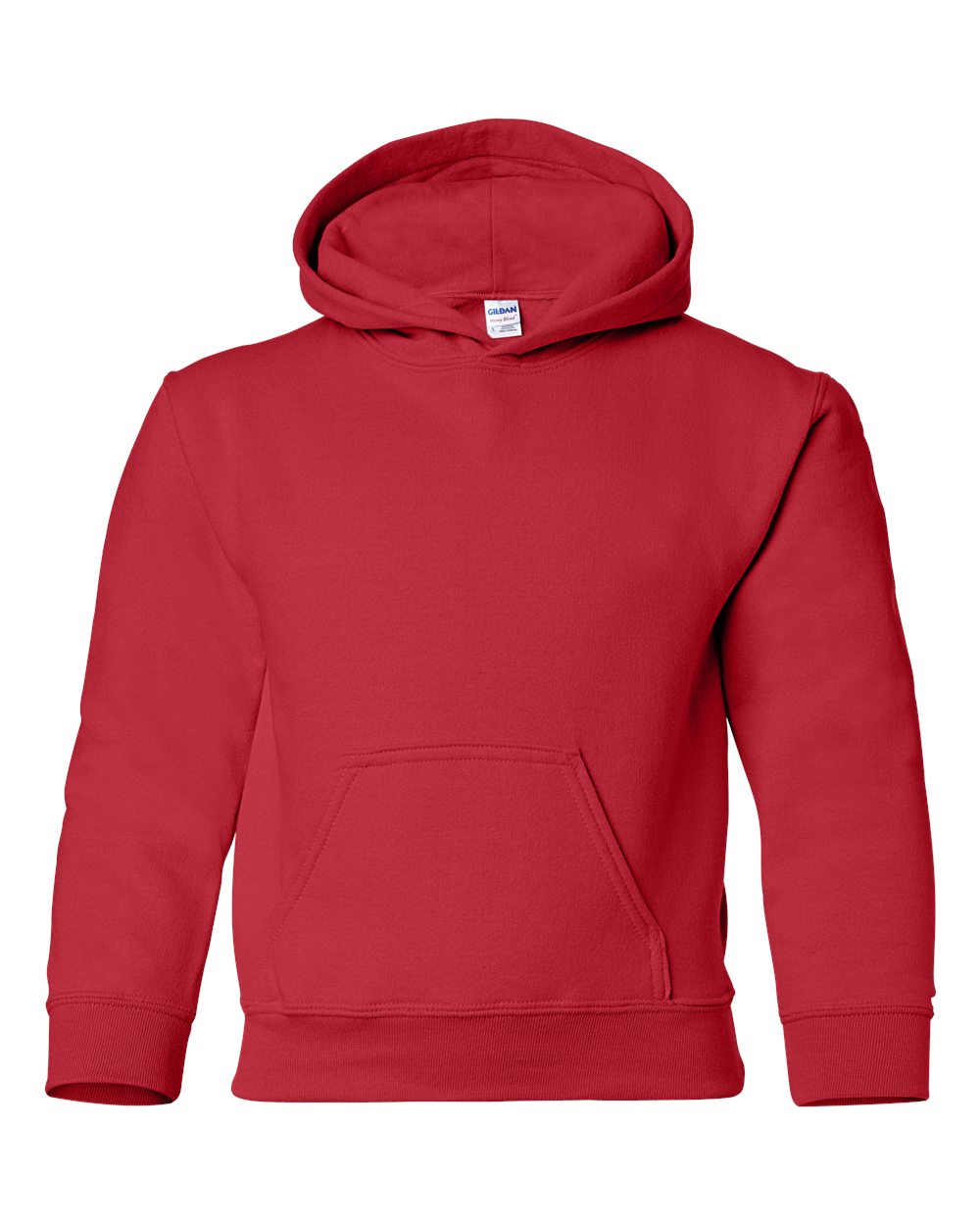 Custom Gildan 18500B Youth Hoodies blank garment in Red