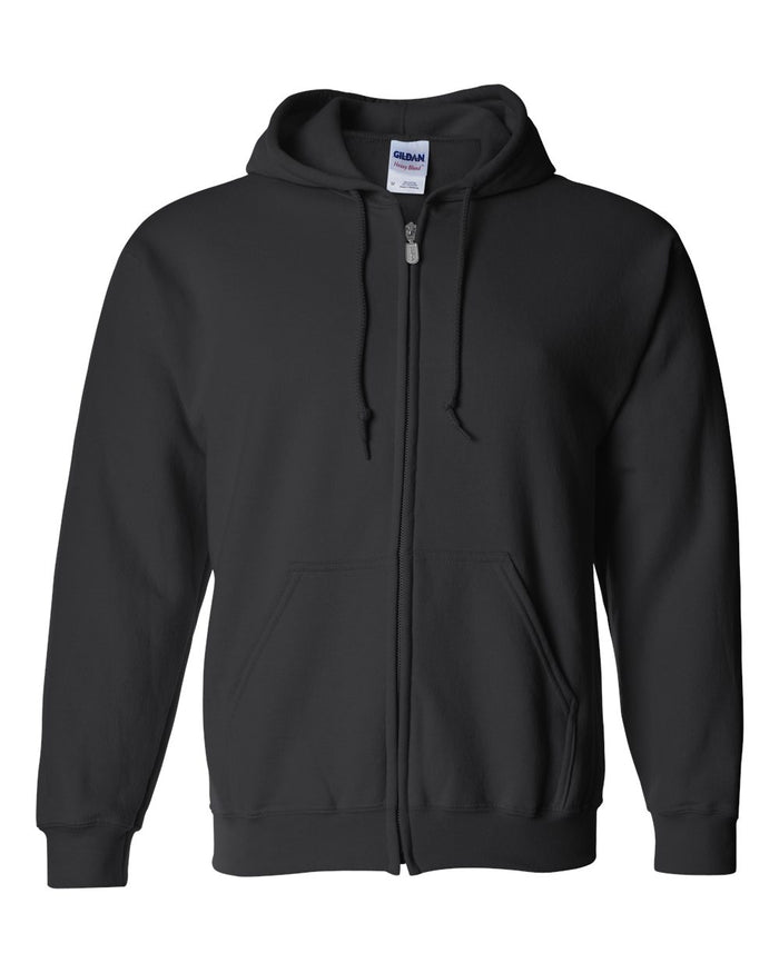 Custom Gildan 18600 - Full-Zip Hooded Sweatshirt blank garment in Black
