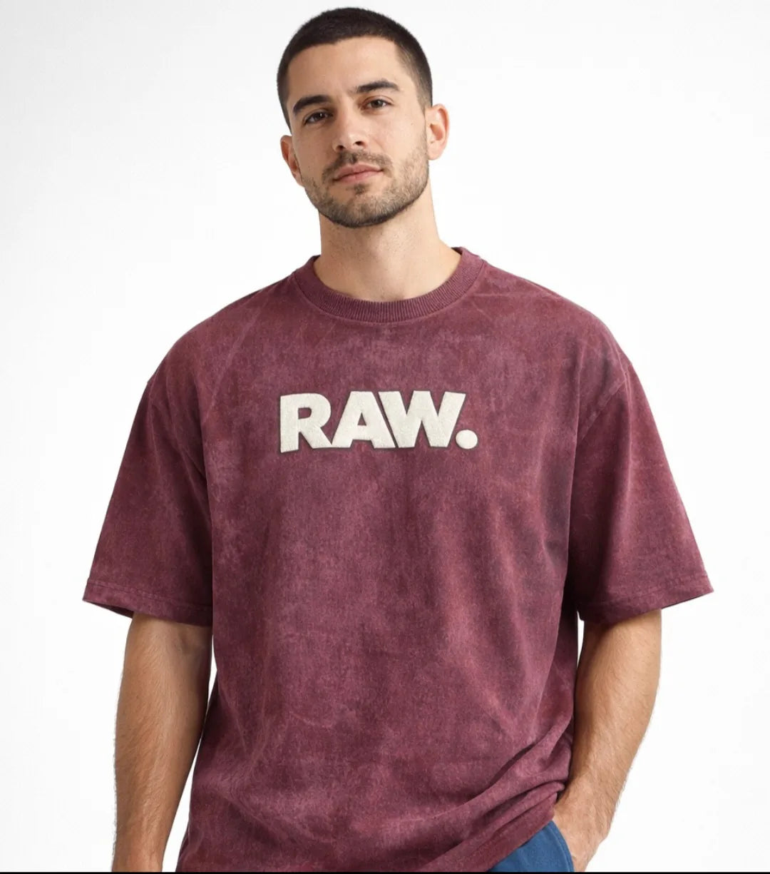 RAW Signature Acid-Wash Oversized T-Shirt
