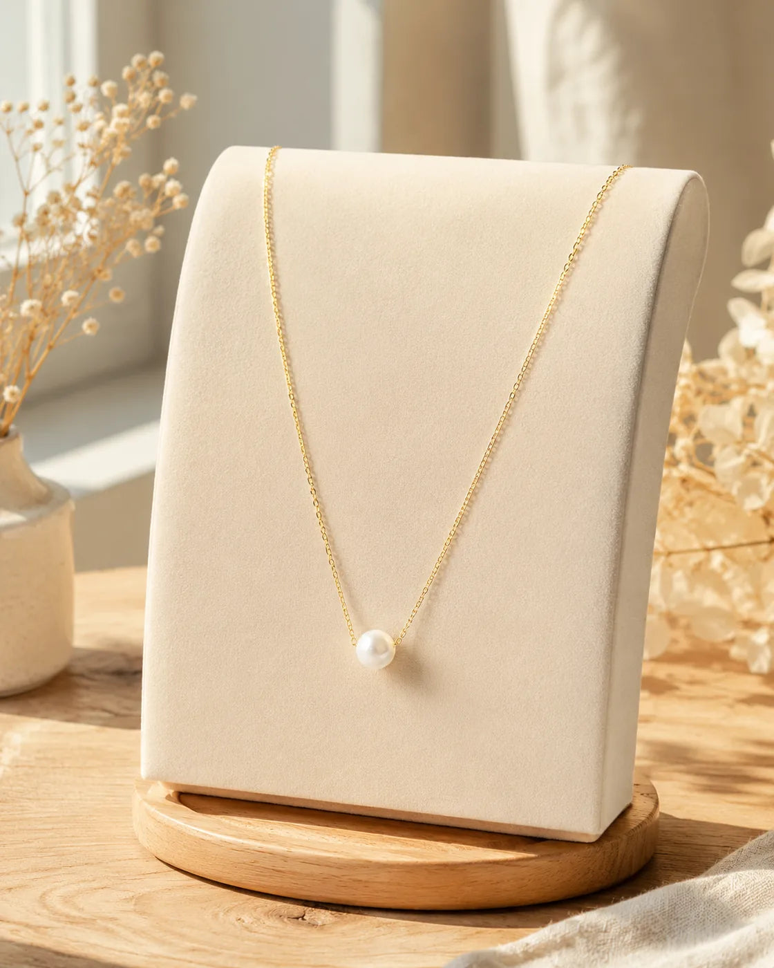 Classic Pearl Gold Necklace - image 3