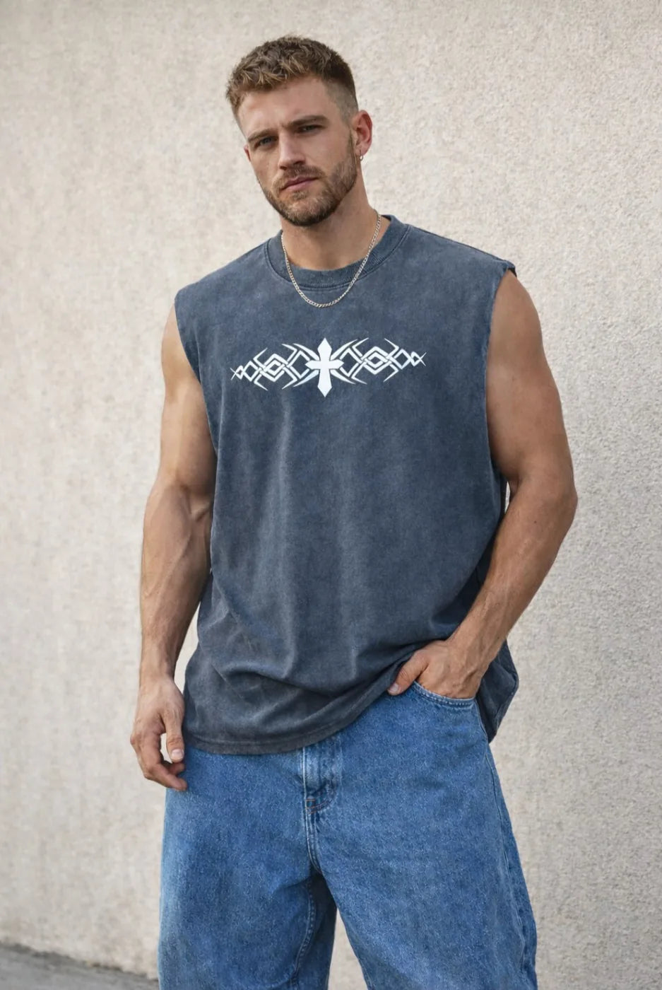 Tribal Cross Signature Acid-Wash Tank - image 5