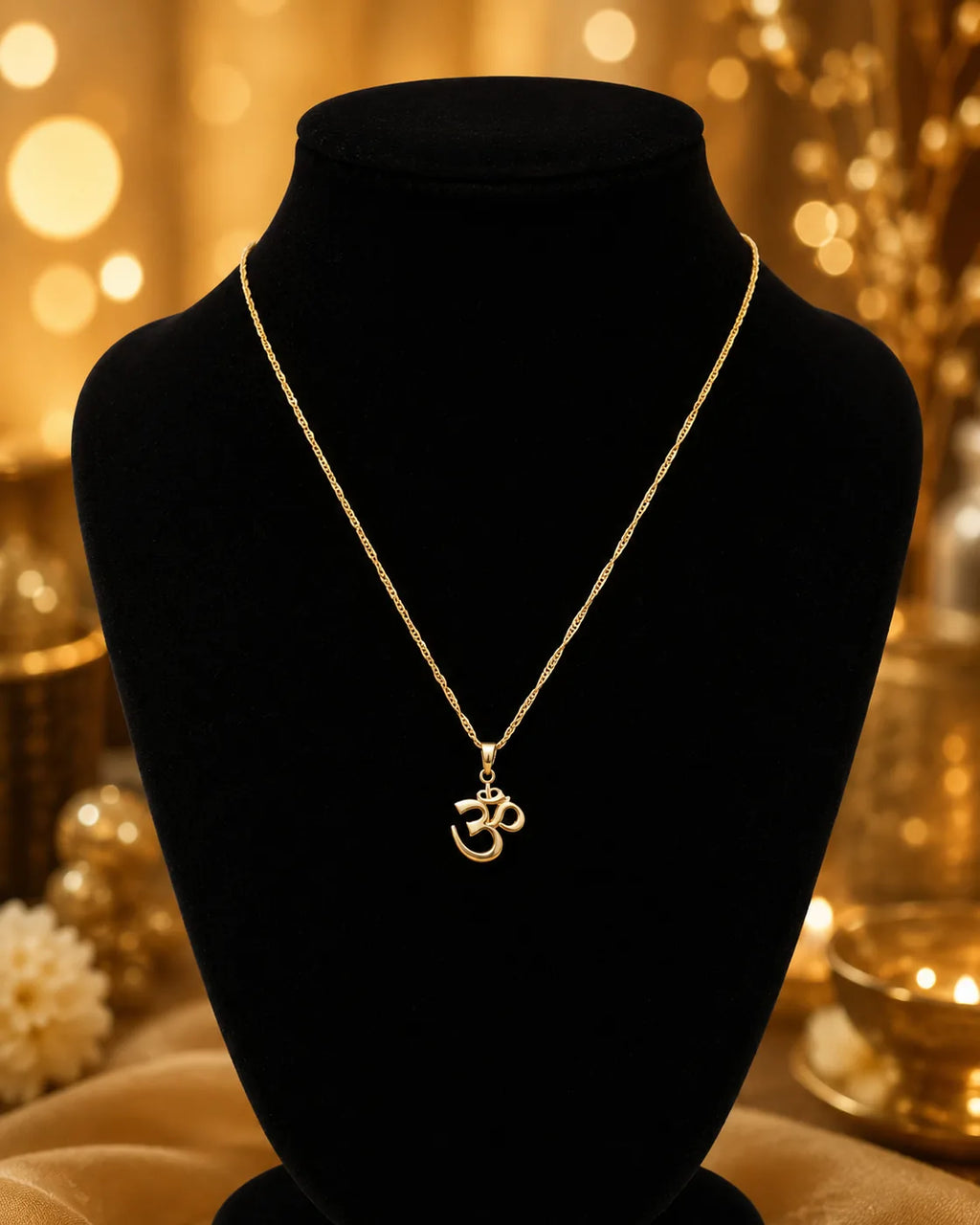 Golden Om Pendant Necklace