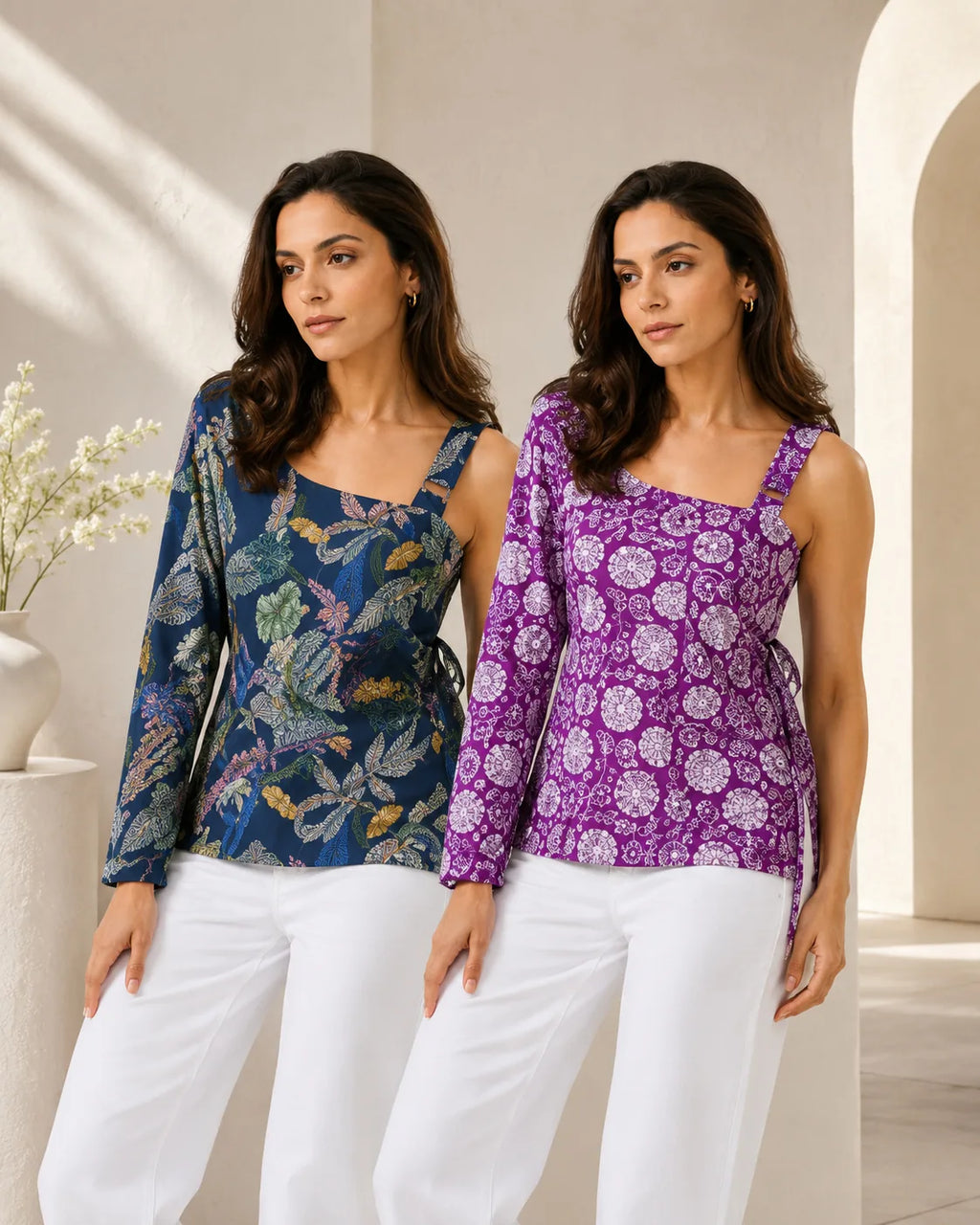Aavira Sepagati One-Sleeve Cotton Top - image 5