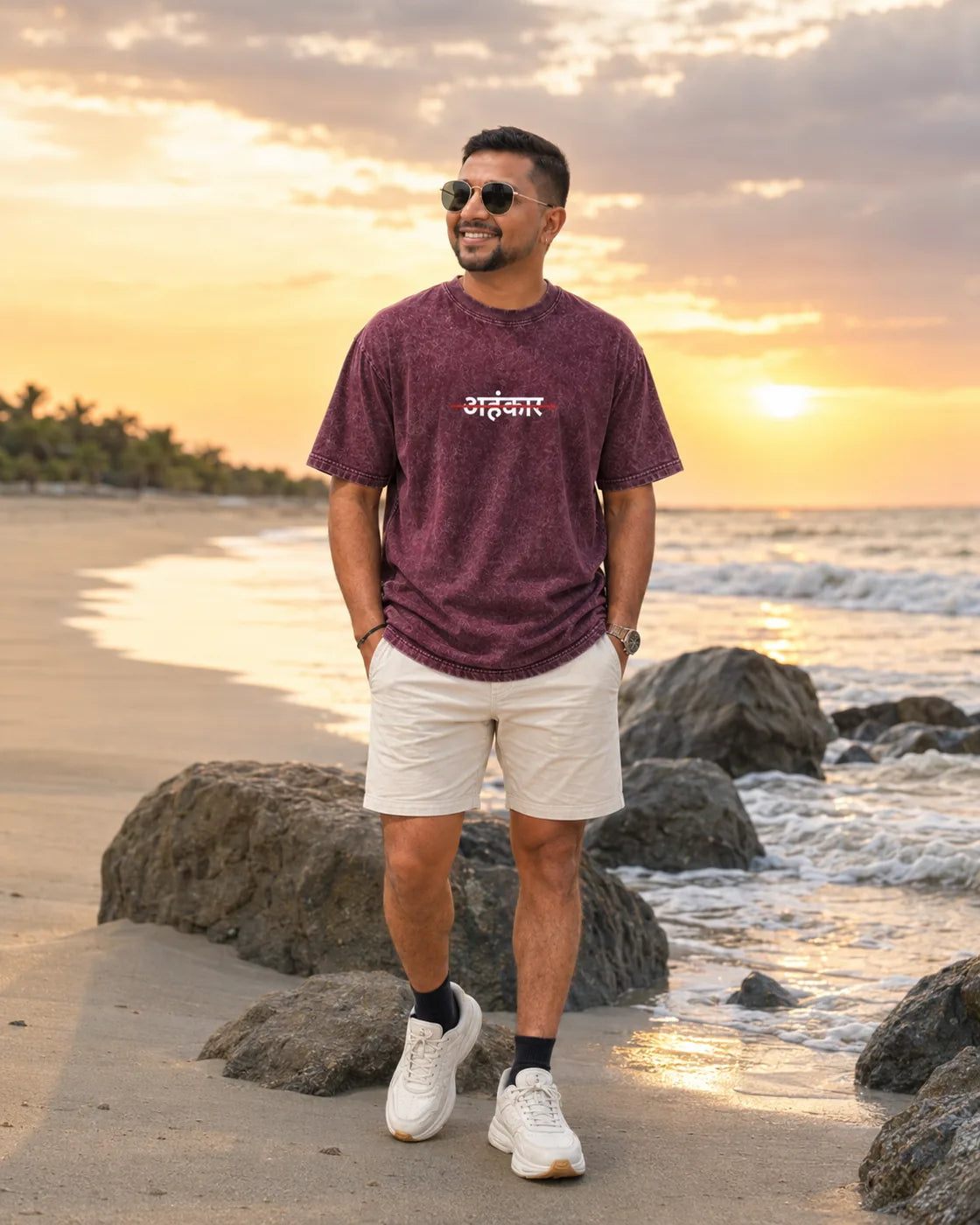 Ahankaar Acid-Wash Graphic T-Shirt - image 4