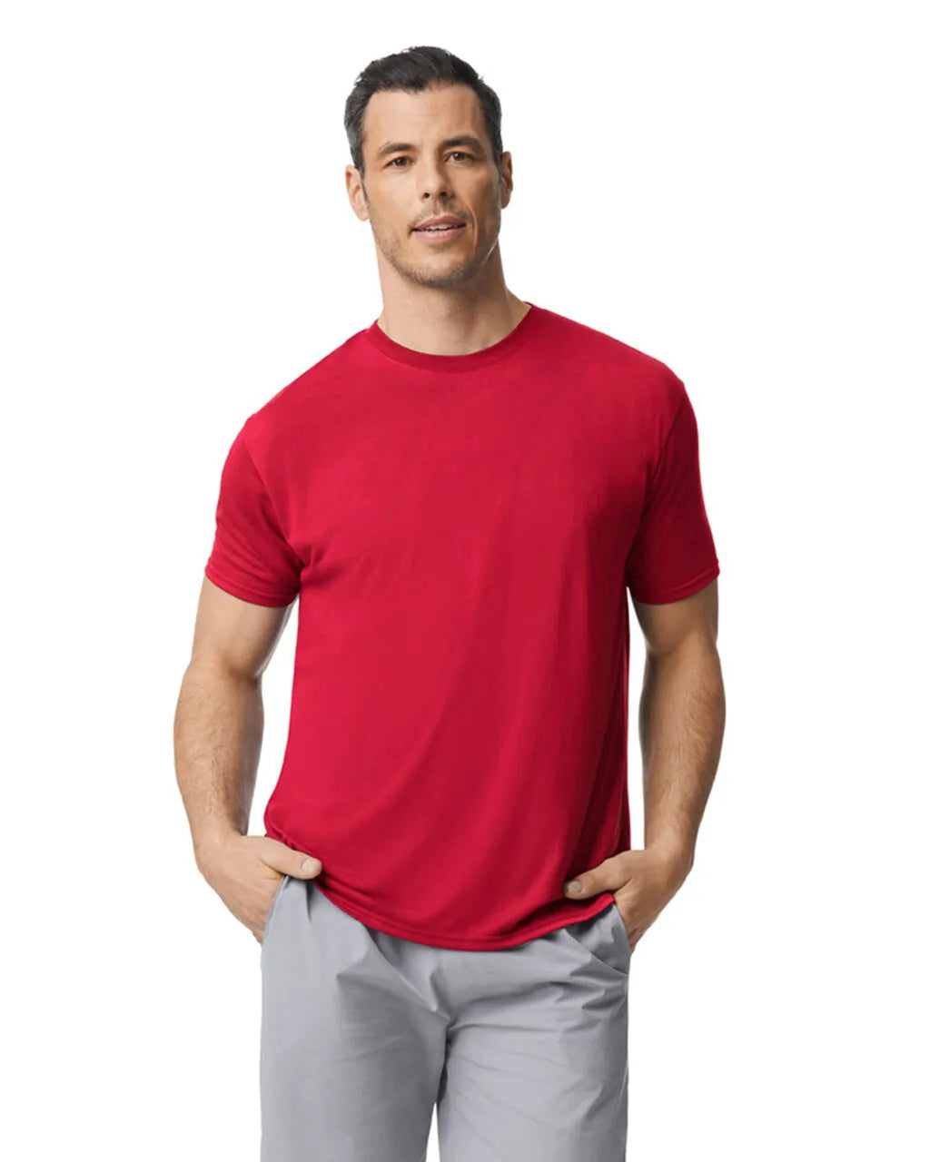 Custom Gildan 42000 - Adult Performance T-Shirt blank garment in Red