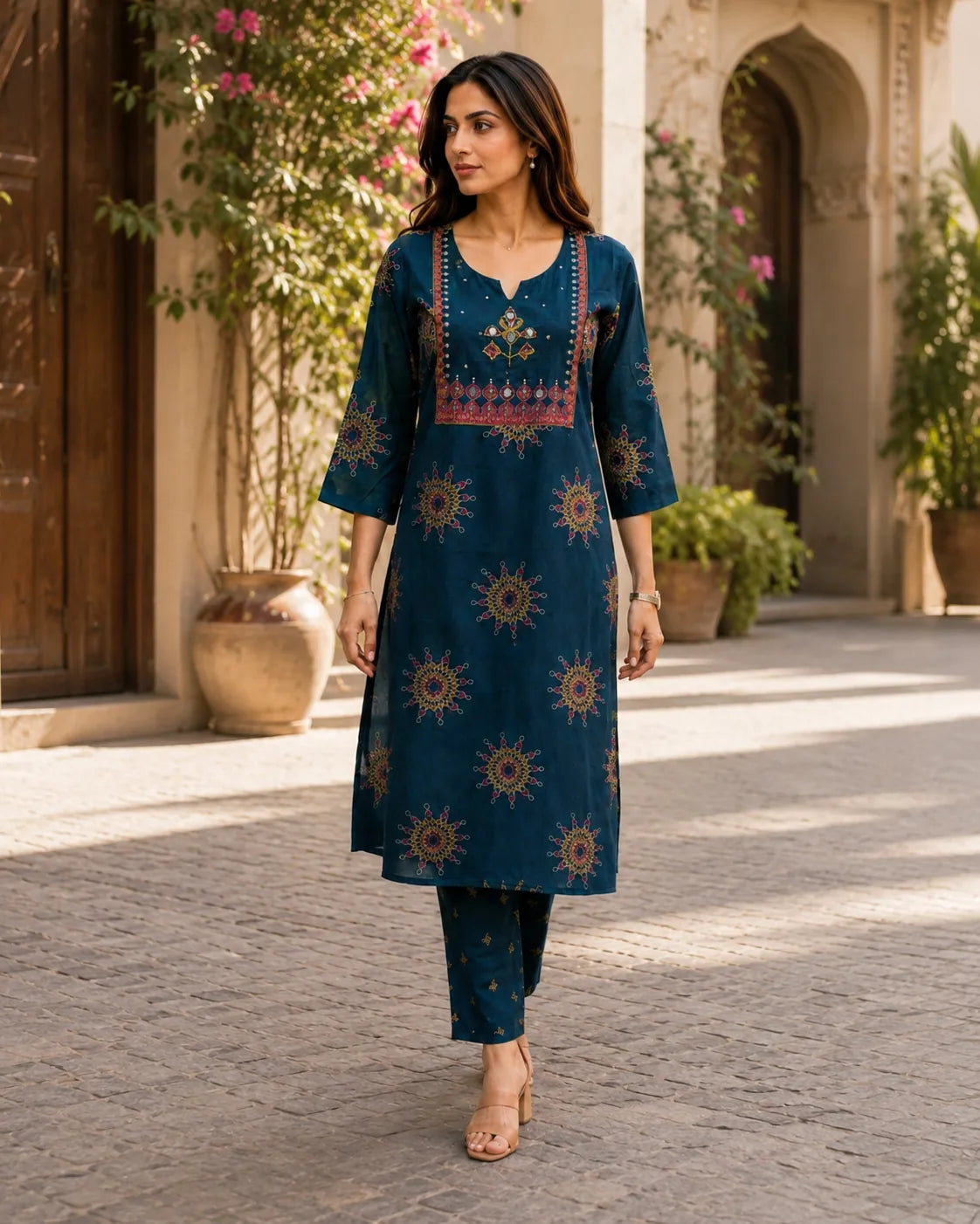 Neelika Handwork Cotton Kurta Set - image 2