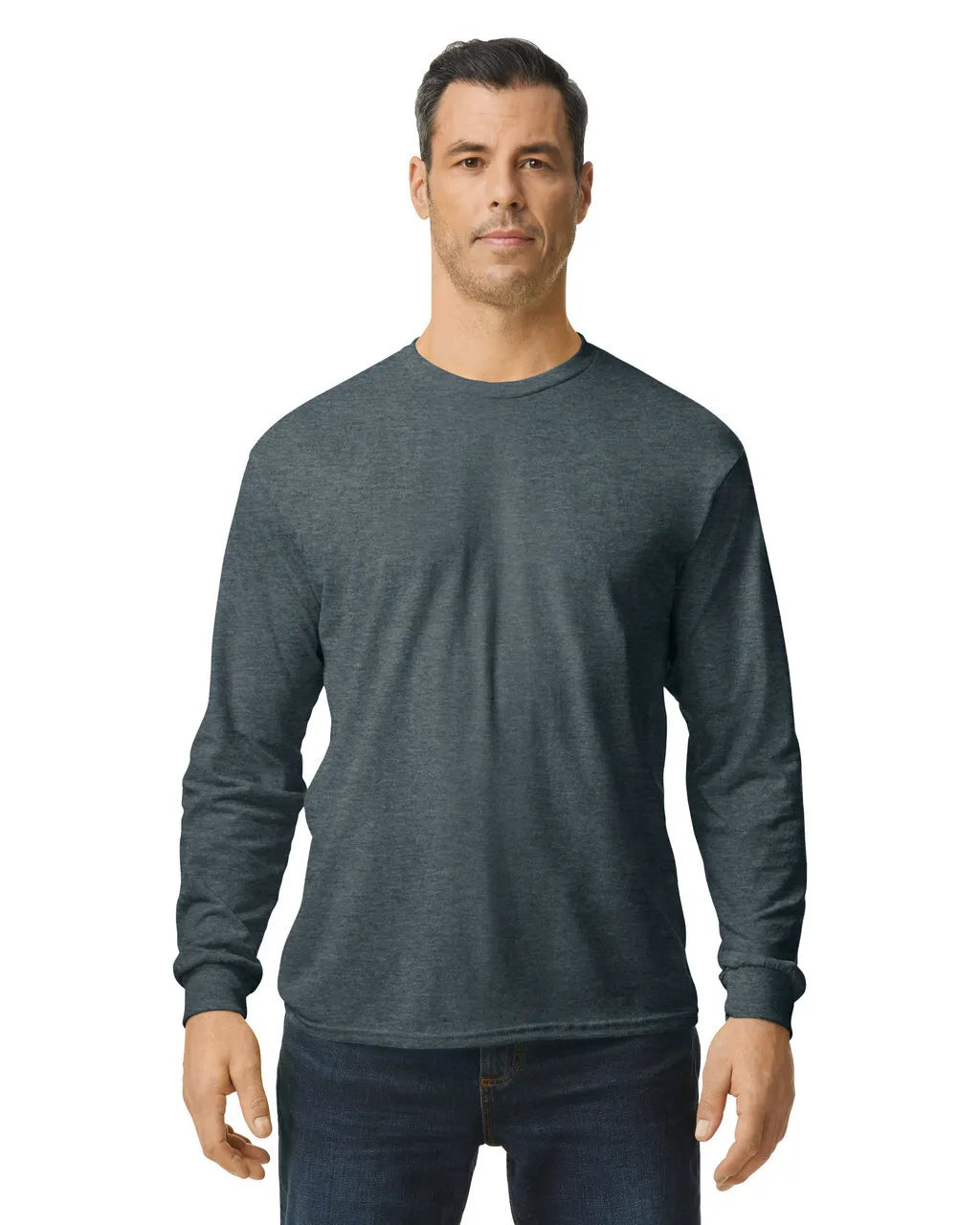 Custom Gildan 5400 Long Sleeve T-Shirt blank garment in Dark Heather
