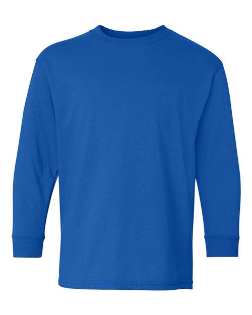 Custom Gildan 5400B Youth Long Sleeve T-Shirt blank garment in Royal
