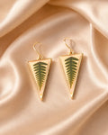 Fern Glow Triangle Earrings