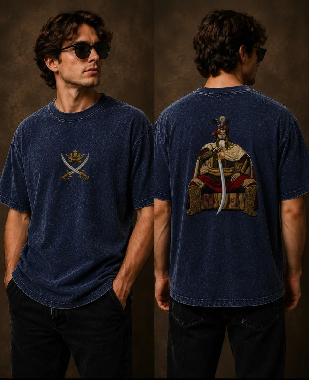 Royal Warrior Signature Acid-Wash T-Shirt