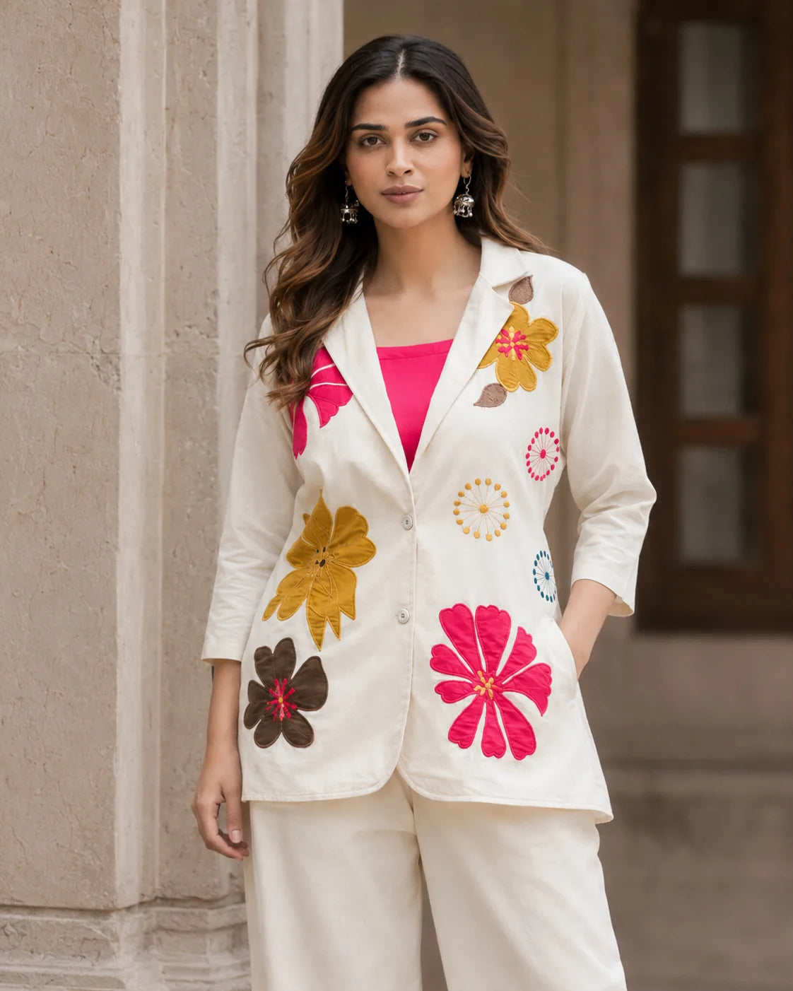 Meher Ivory Embroidered Jacket Set - image 4