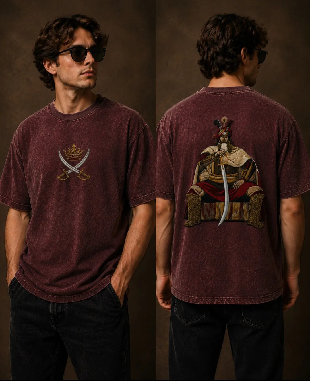 Royal Warrior Signature Acid-Wash T-Shirt - image 4