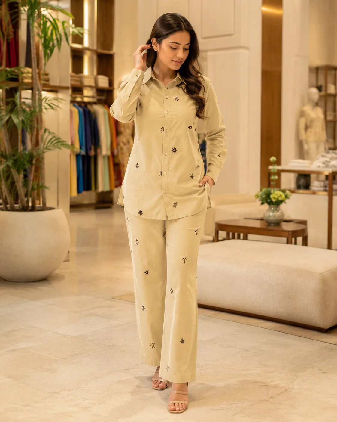 Elara Handwork Cotton Flex Co-Ord Set - image 3