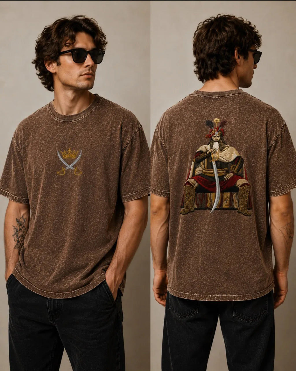 Royal Warrior Signature Acid-Wash T-Shirt - image 2