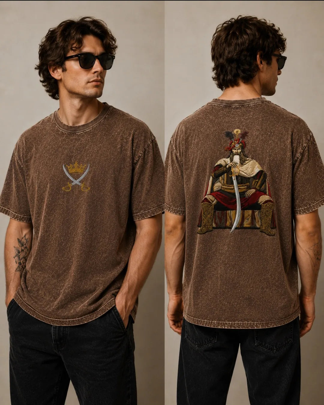 Royal Warrior Signature Acid-Wash T-Shirt - image 2