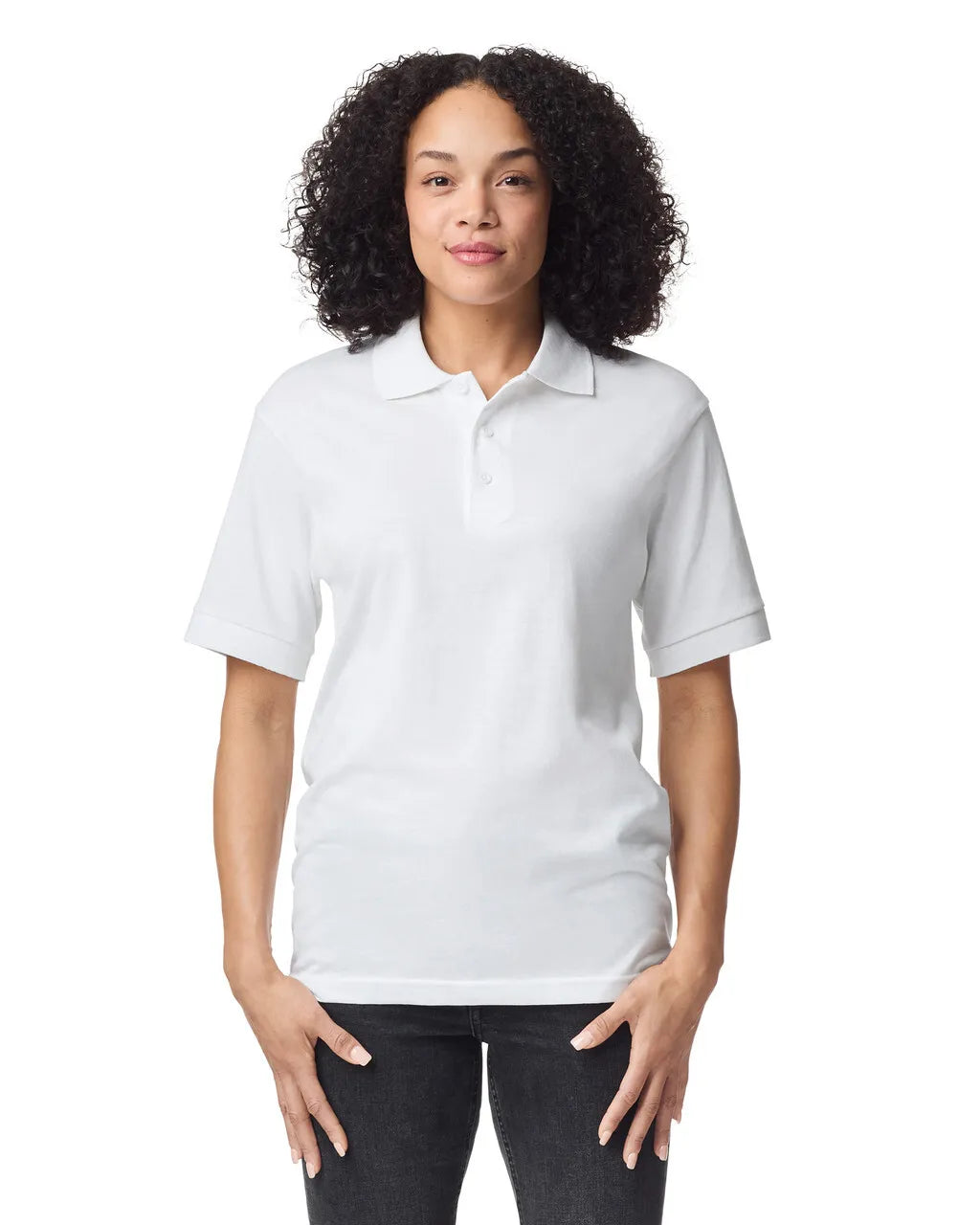 Custom Gildan 8800 - Polo T-Shirt blank garment in White