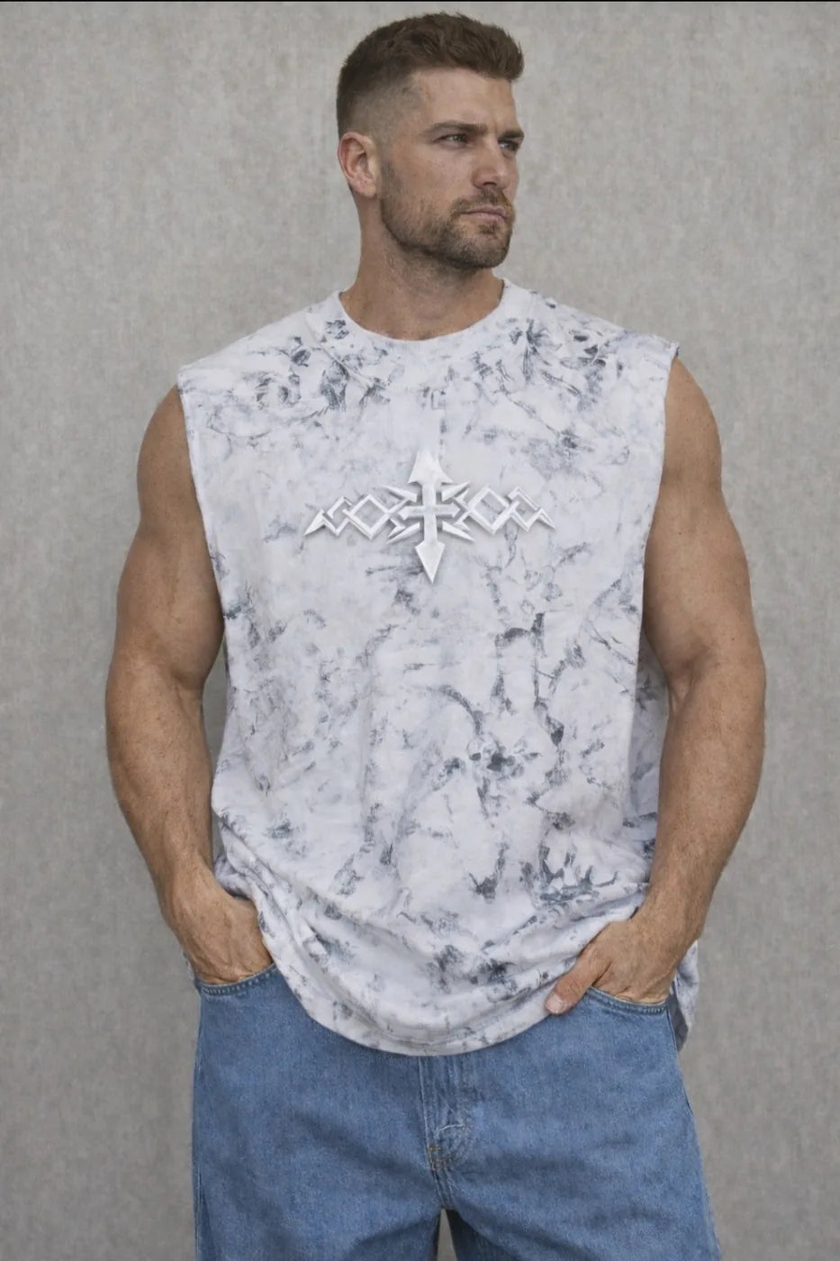 Tribal Cross Signature Acid-Wash Tank - image 4
