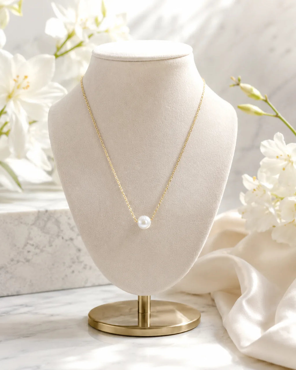 Classic Pearl Gold Necklace - image 2