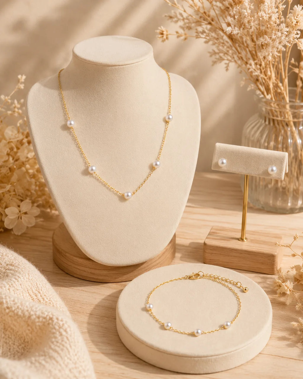 Golden Pearl Jewelry Set - image 3