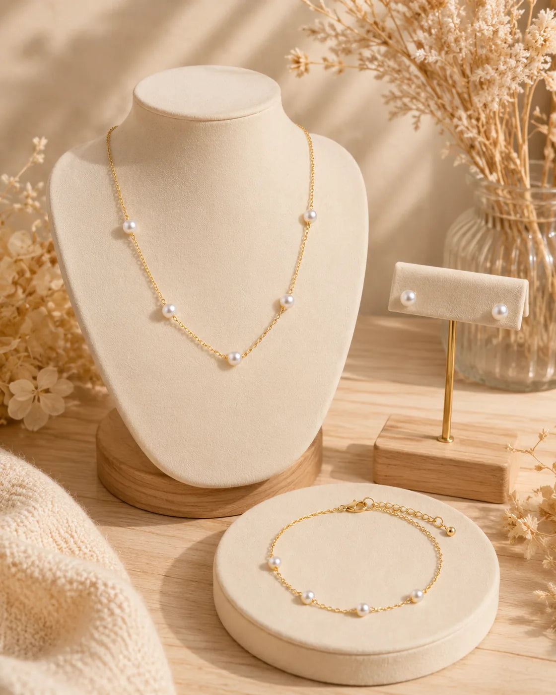 Golden Pearl Jewelry Set - image 3