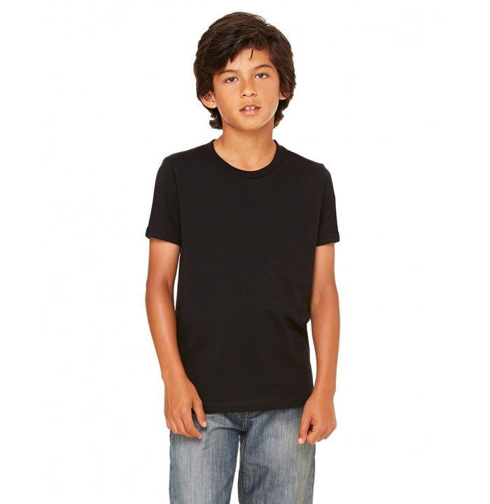 Custom Bella Canvas 3001Y Youth T-Shirt blank garment in Black