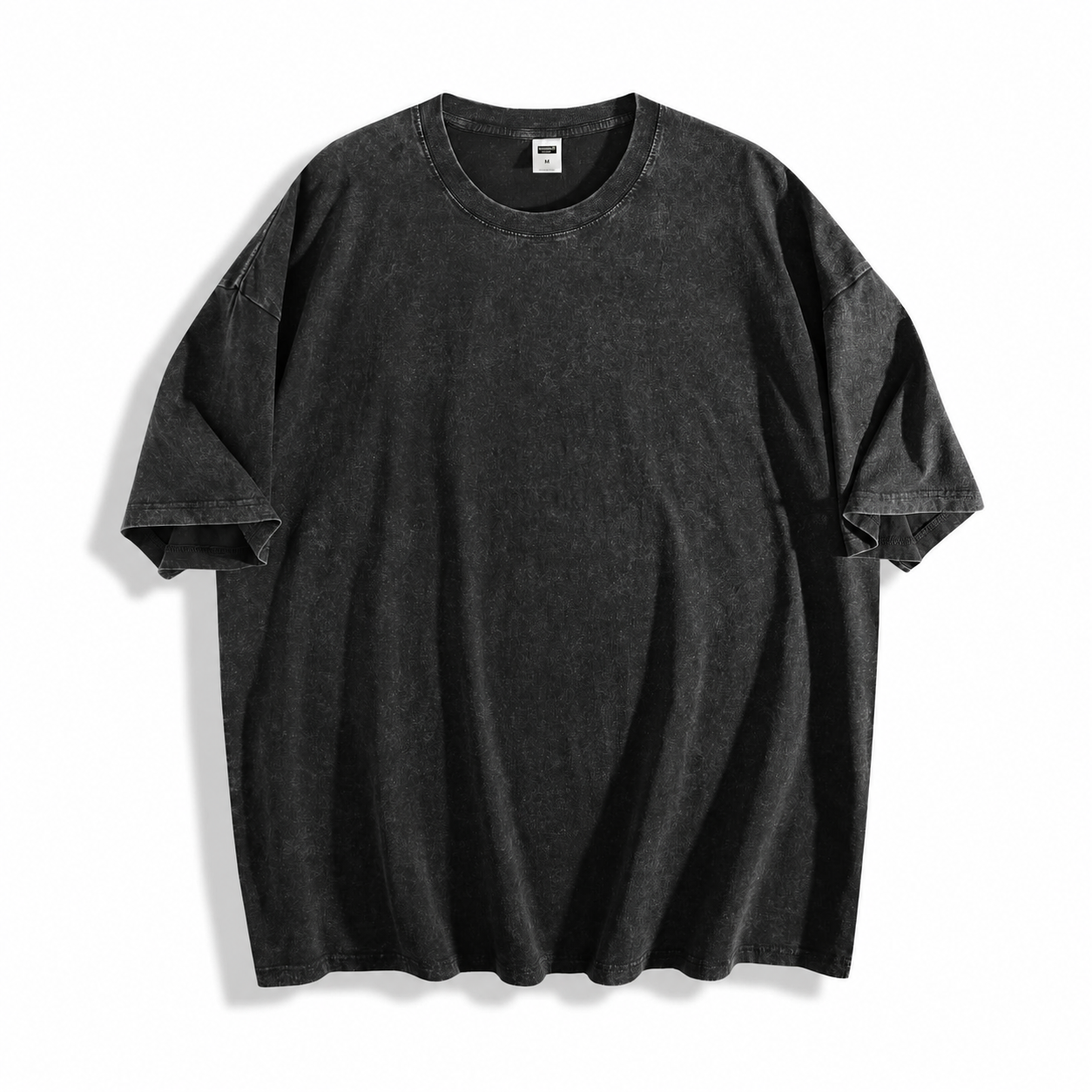 Custom Acid Wash Heavyweight Oversized Unisex T-Shirt blank garment in Black