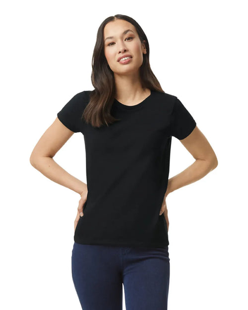 Custom Gildan 5000L Women T-Shirt blank garment in Black