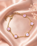 Blush Clover Charm Bracelet