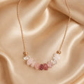 Blush Quartz Chip Bar Necklace