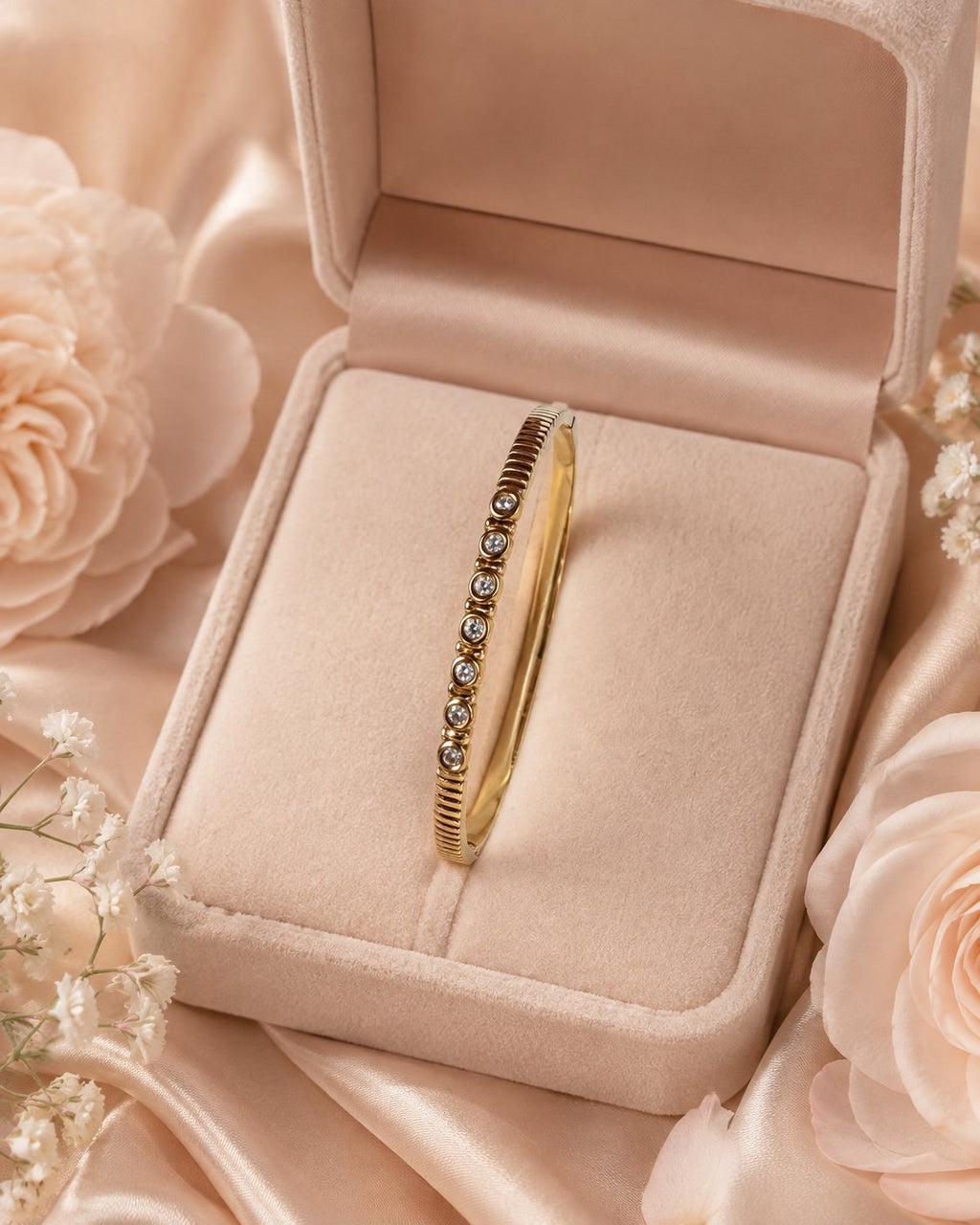Celestial Crystal Bead Bangle