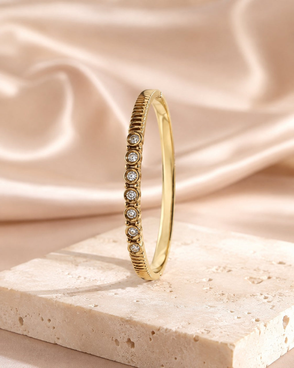 Celestial Crystal Bead Bangle