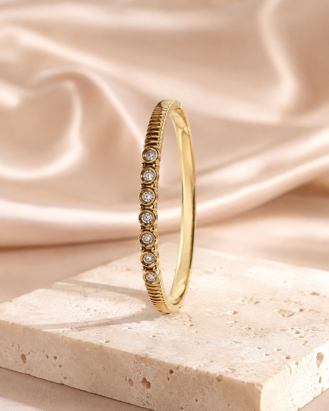 Celestial Crystal Bead Bangle
