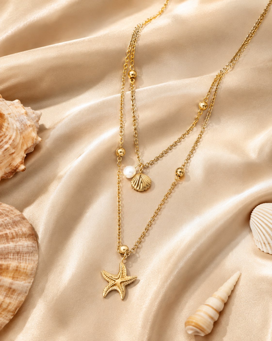 Coastal Starfish Layered Necklace