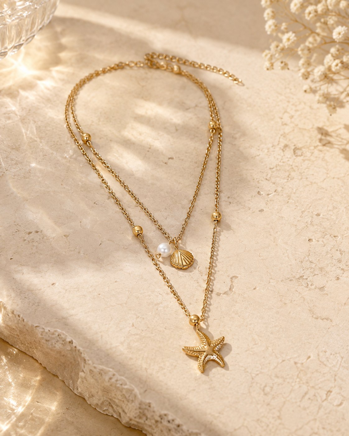 Coastal Starfish Layered Necklace