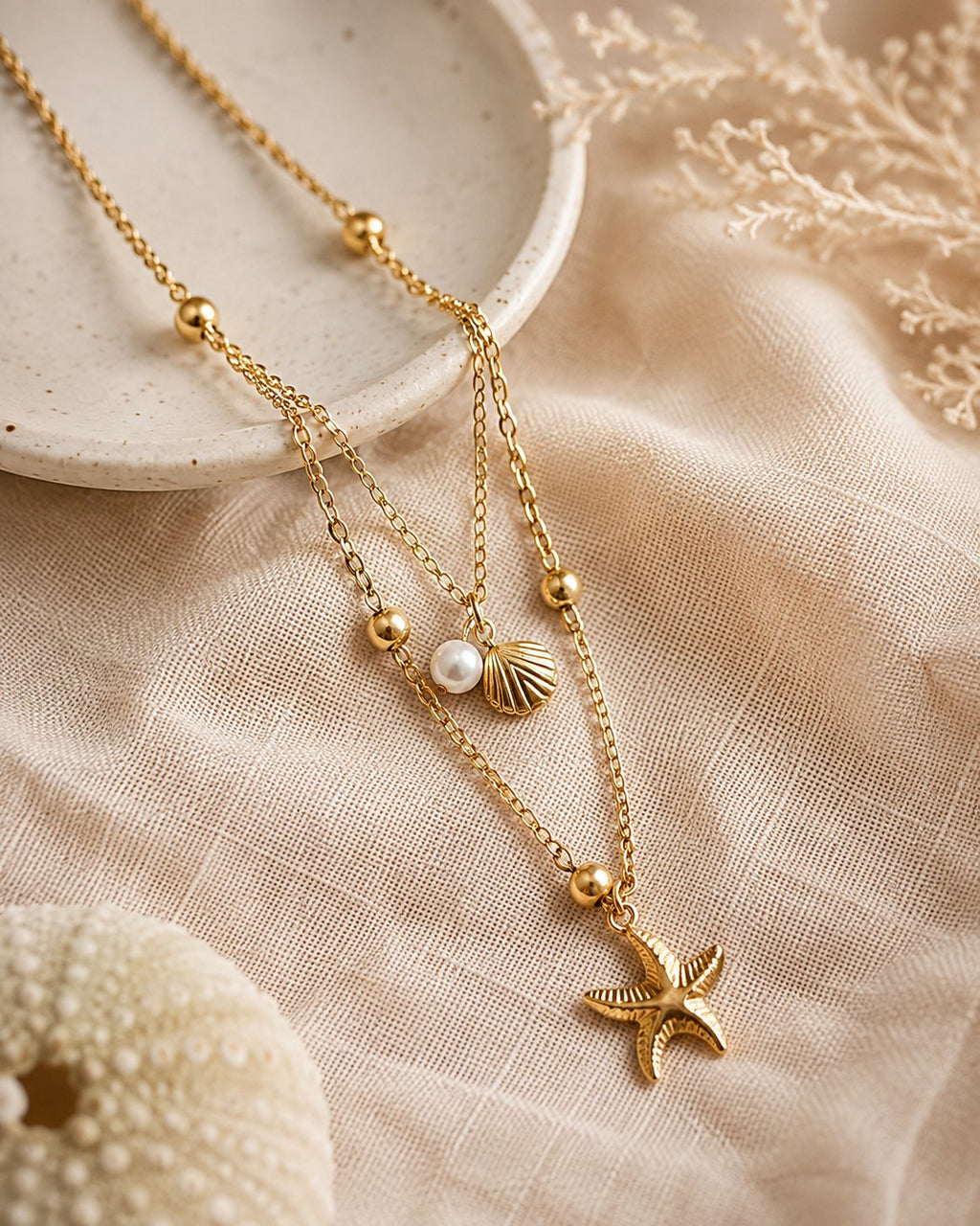 Coastal Starfish Layered Necklace
