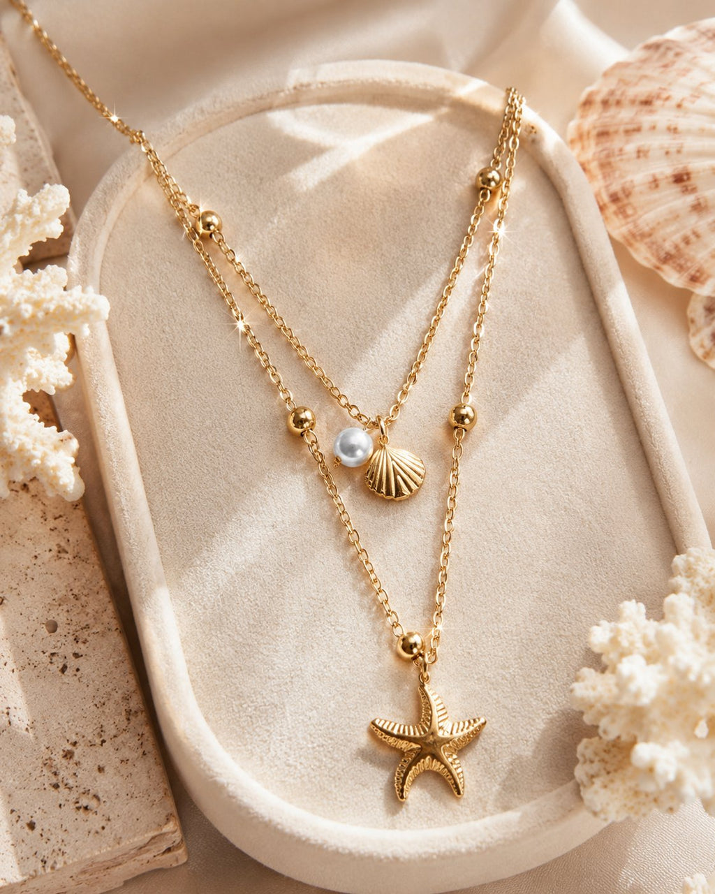 Coastal Starfish Layered Necklace