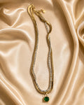 Emerald Luxe Layered Tennis Necklace