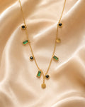 Emerald Noir Charm Necklace